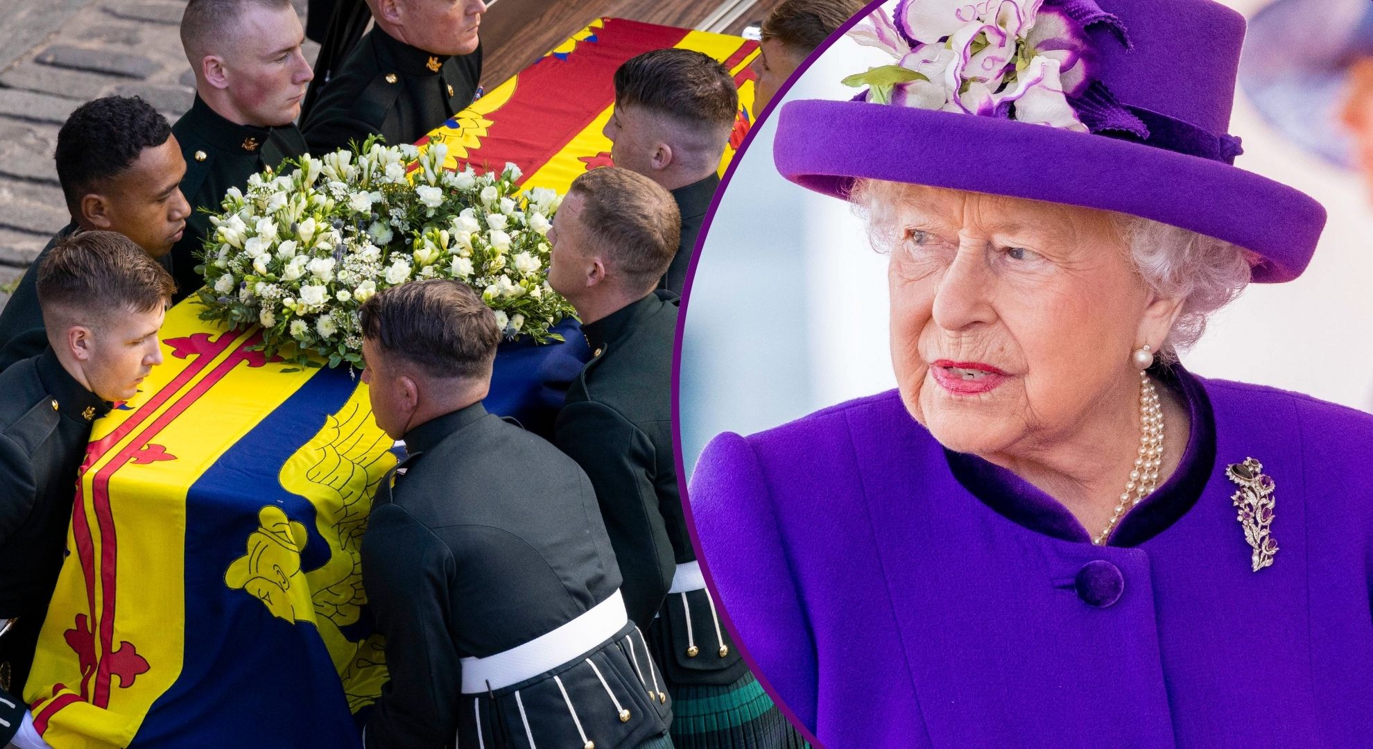 Coffin carrying the Queen seen for the first time as Brits line the streets for monarch's final journey