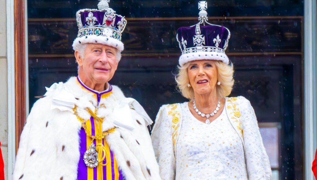 King Charles and Queen Camilla during coronation