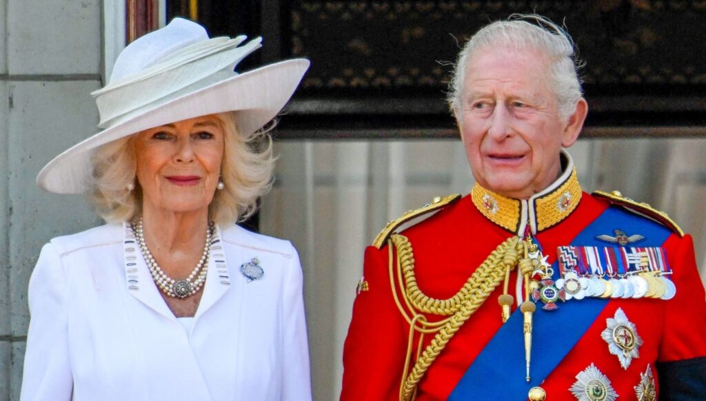 Queen Camilla and King Charles during Trooping the Colour