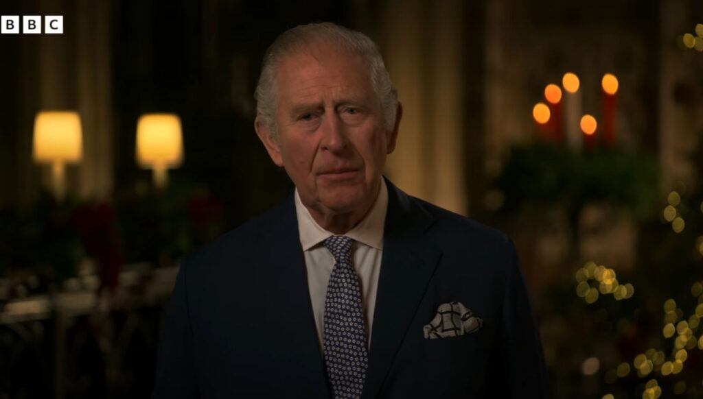 King Charles during Christmas Day speech