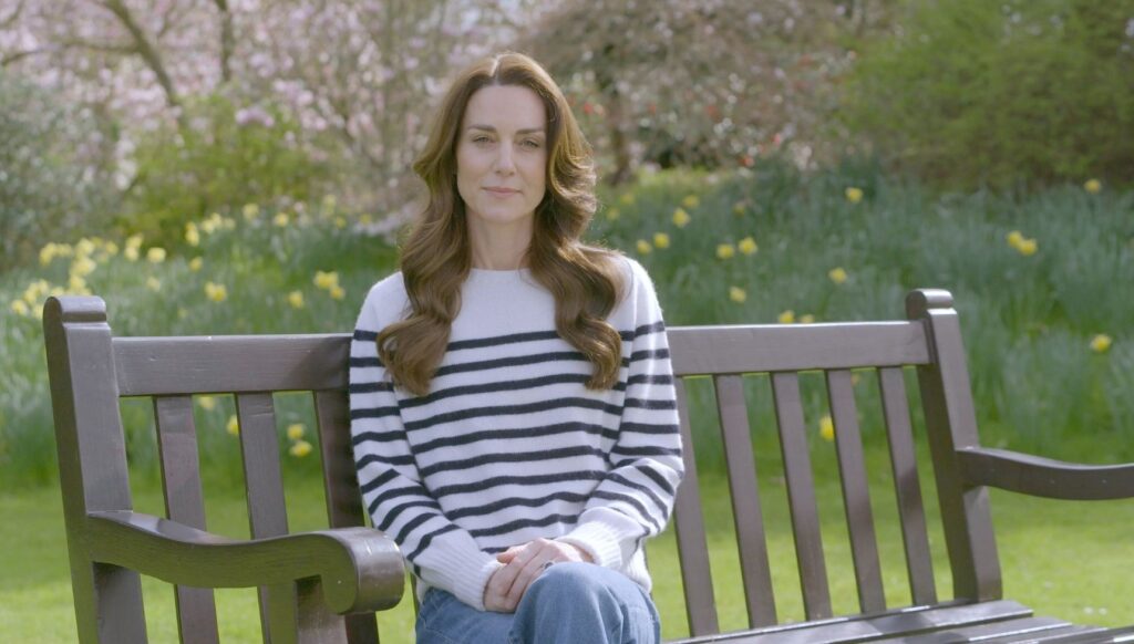 Kate Middleton during her cancer announcement video