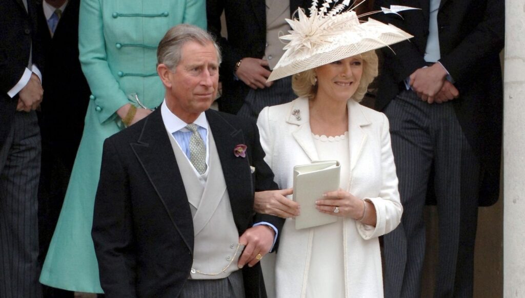 King Charles and Queen Camilla on their wedding day