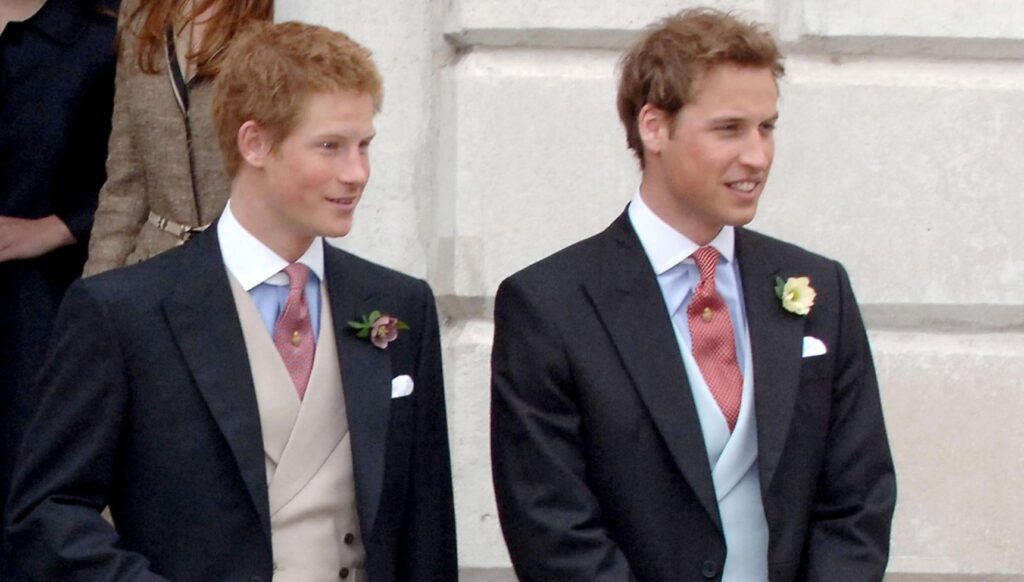 Prince Harry and William at Charles and Camilla's wedding