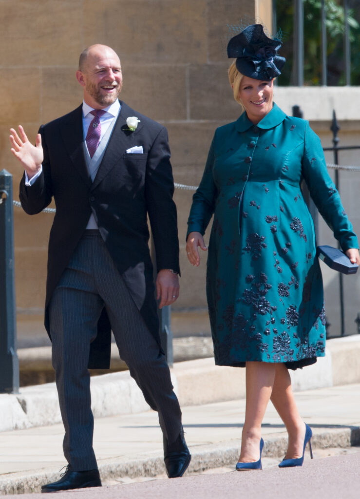 Mike and Zara Tindall arriving for Harry and Meghan's wedding