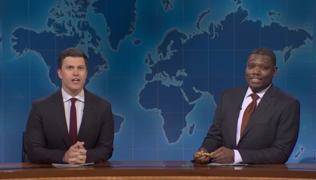 Colin Jost and Michael Che on SNL segment