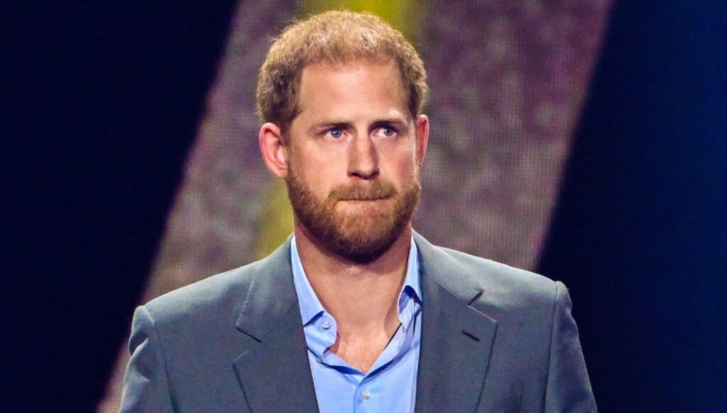 Prince Harry biting his lip
