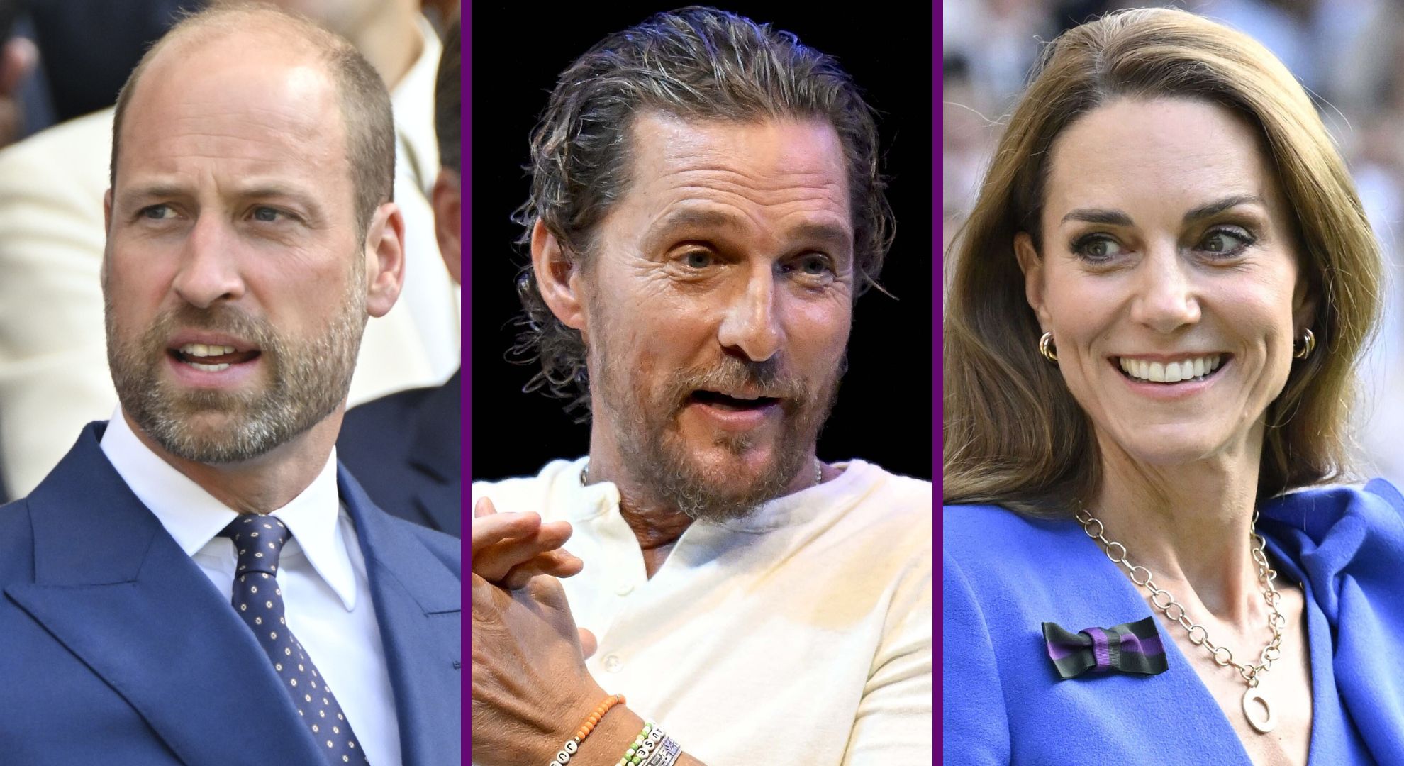 Matthew McConaughey praised for 'class' gesture towards Prince William and Kate Middleton at Wimbledon