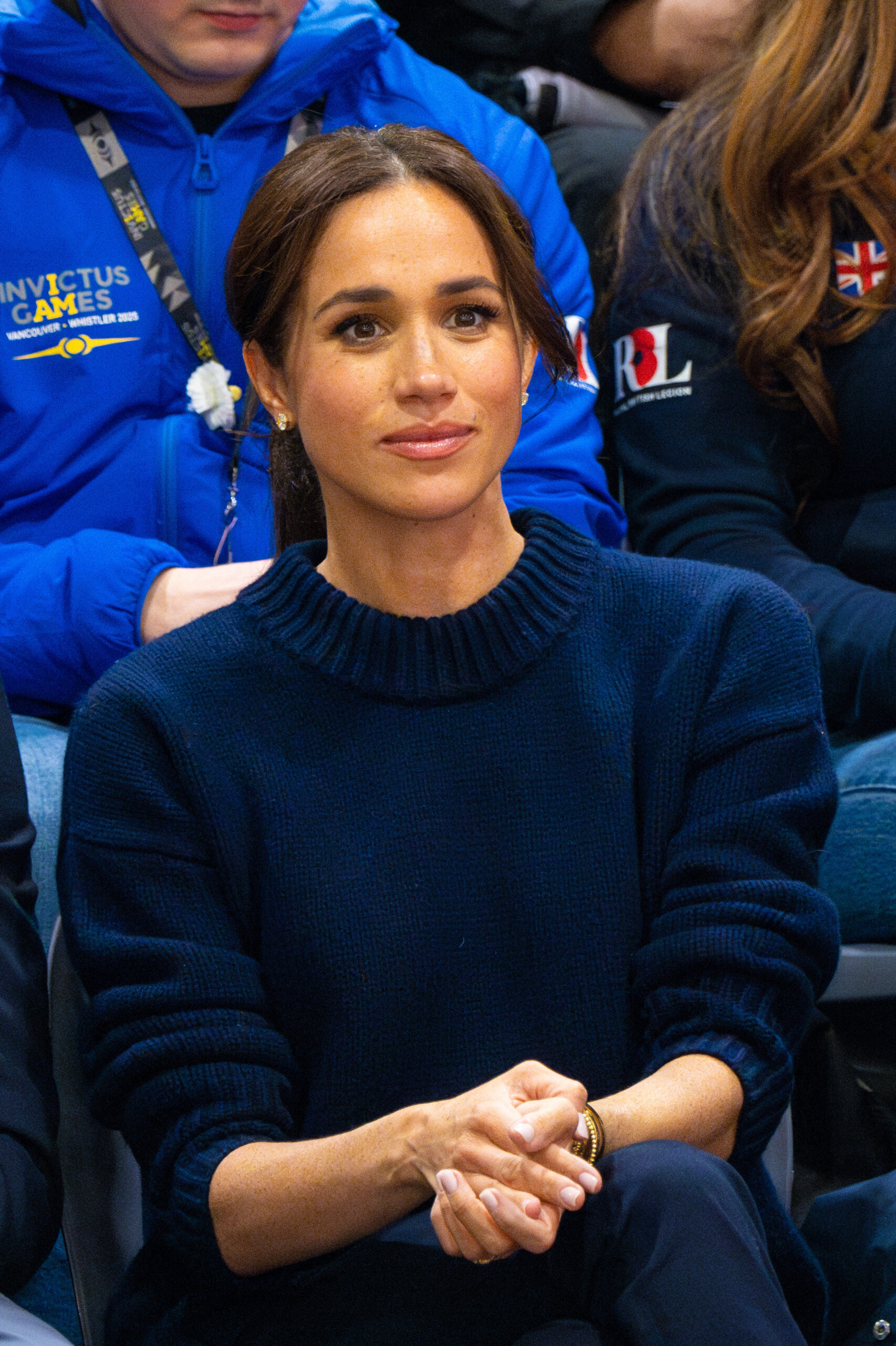 Meghan Markle sitting at Invictus Games