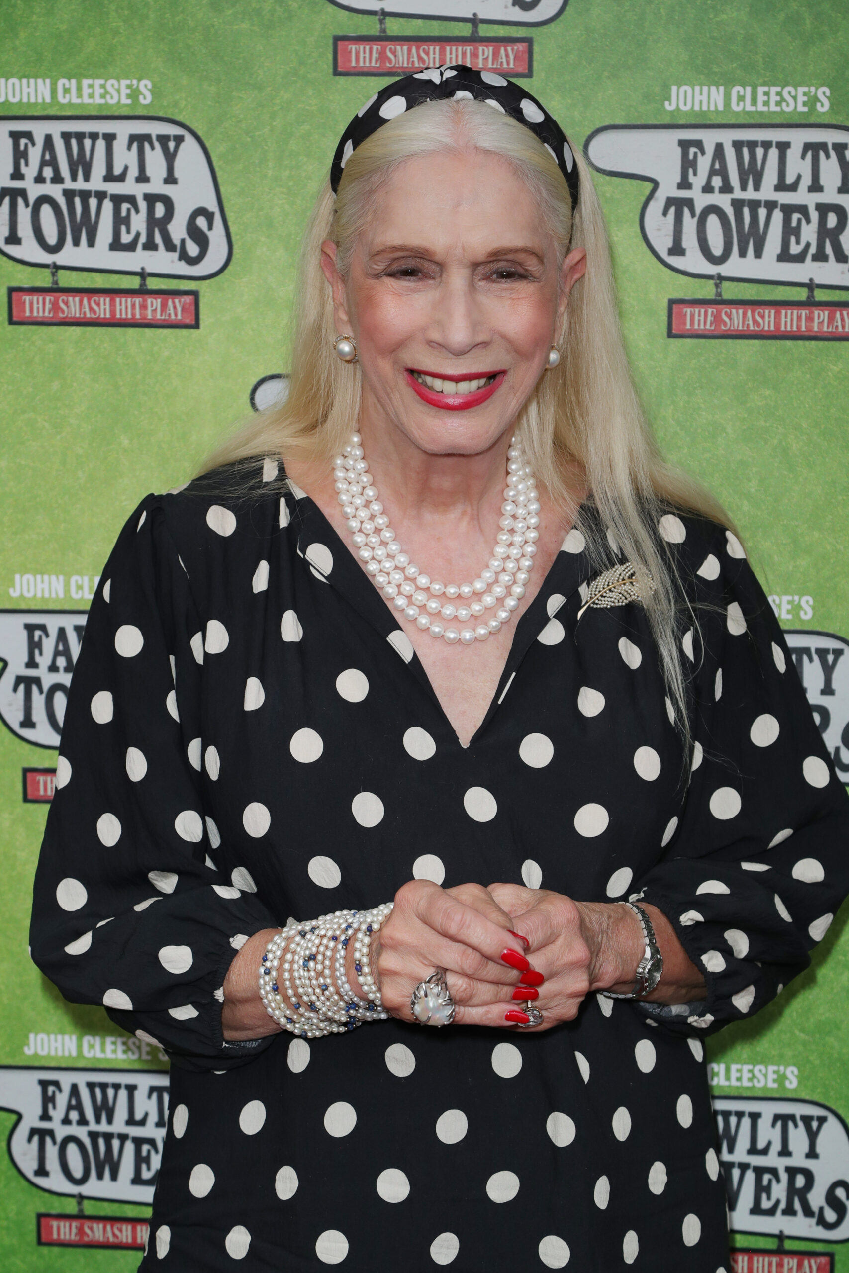Lady Colin Campbell smiling on the red carpet
