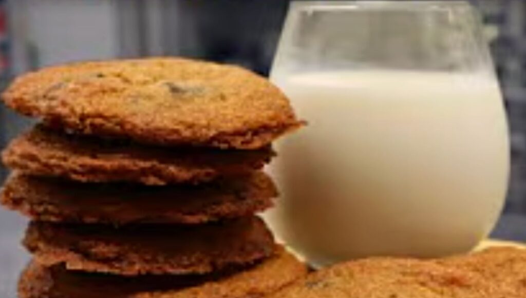Darren McGrady's royal chocolate chip cookie recipe with a glass of milk