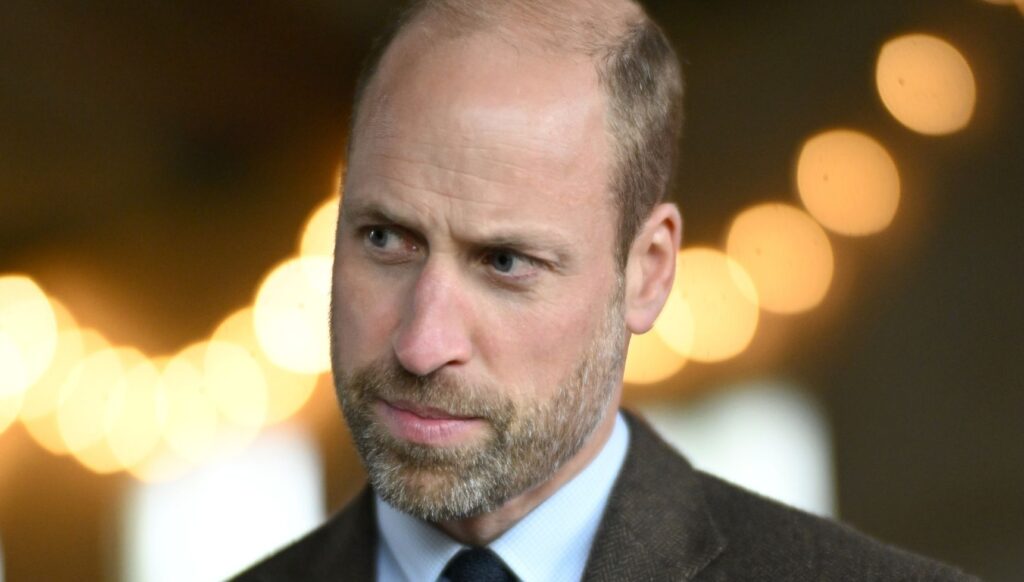 Prince William looking serious