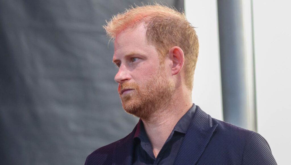 Prince Harry on stage