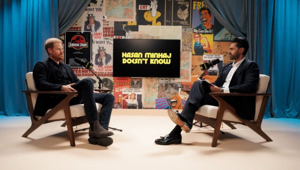 Prince Harry on the Hasan Minhaj Doesn't Know podcast