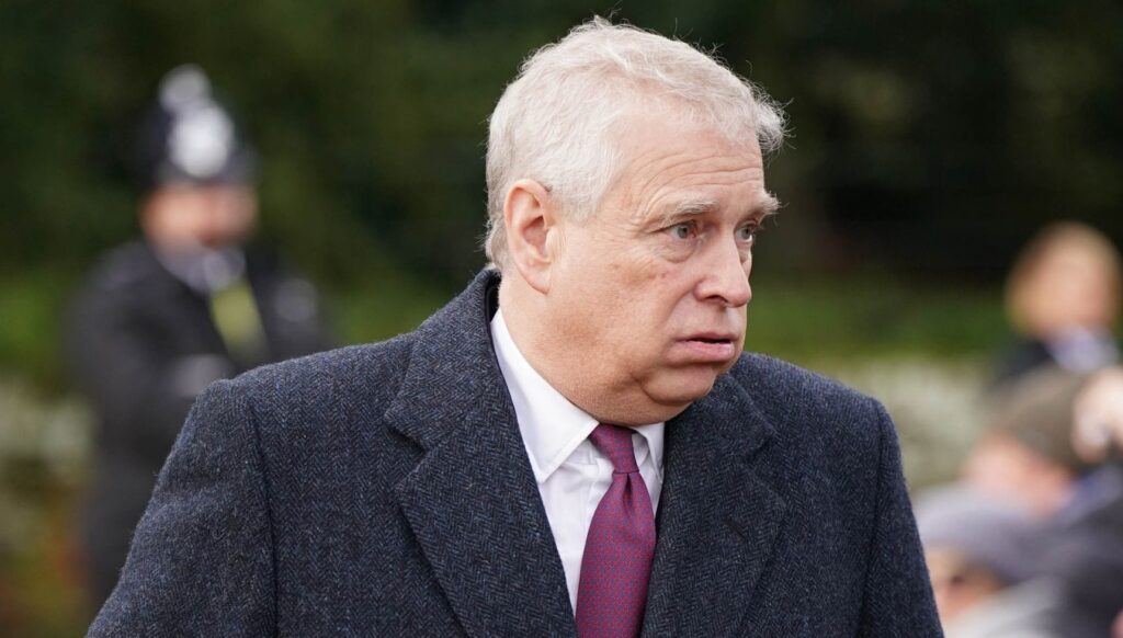 Prince Andrew pulling a face 