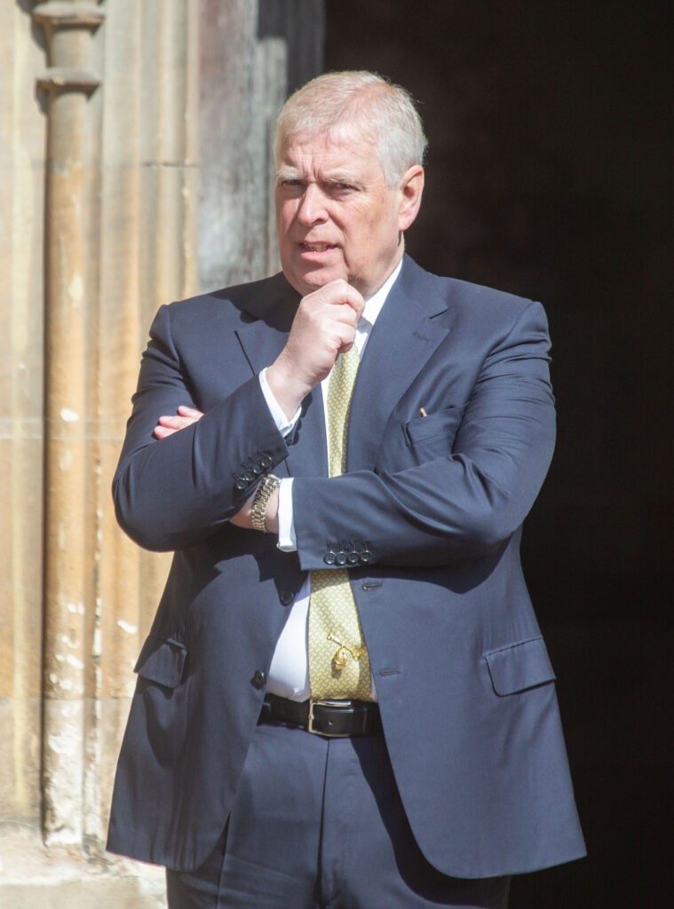 Prince Andrew at royal Easter service