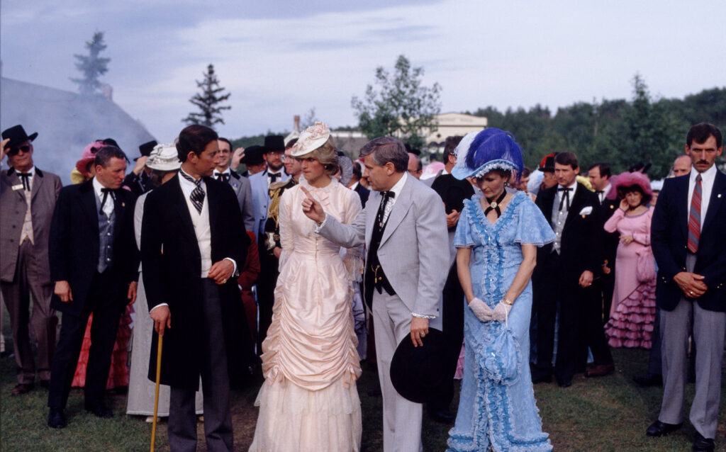 Prince Charles and Princess Diana at a Klondike period gala event British Royal Tour of Canada - 1983