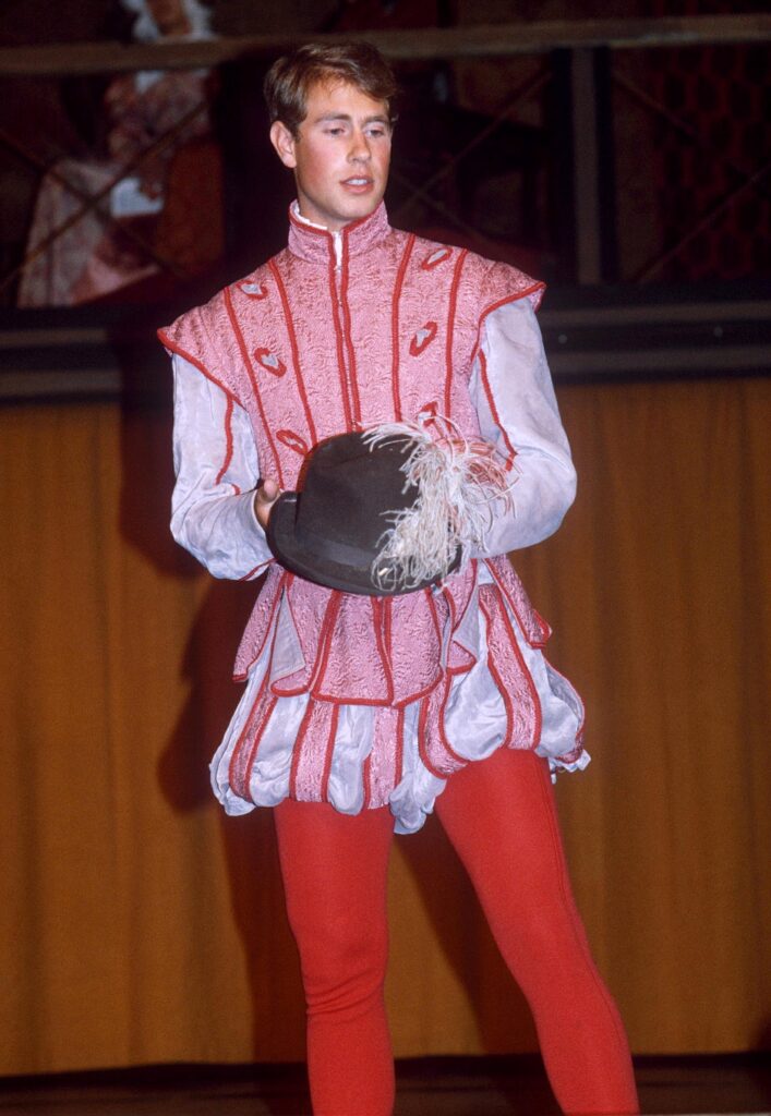 PRINCE EDWARD ACTING IN THE PLAY 'THE TAMING OF THE SHREW', HADDO HOUSE, SCOTLAND, BRITAIN - 1985