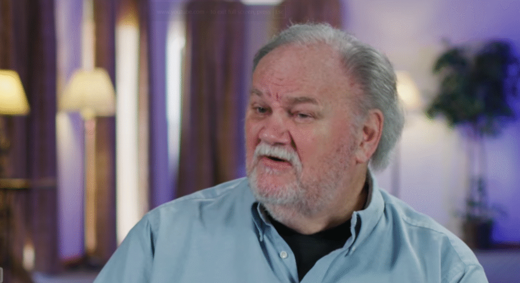 Thomas Markle speaking during interview