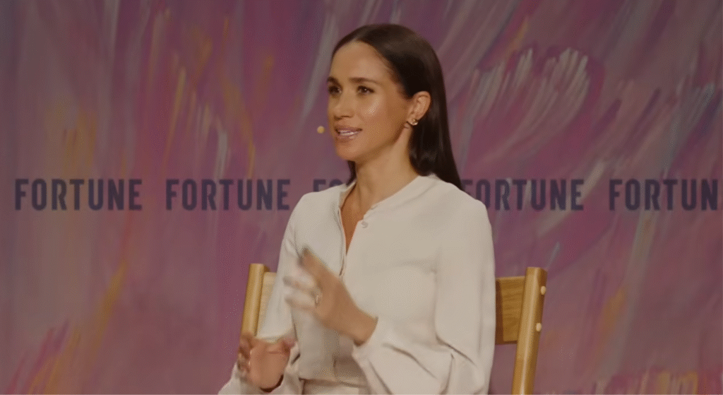 Meghan Markle speaking at Fortune’s Most Powerful Women Summit