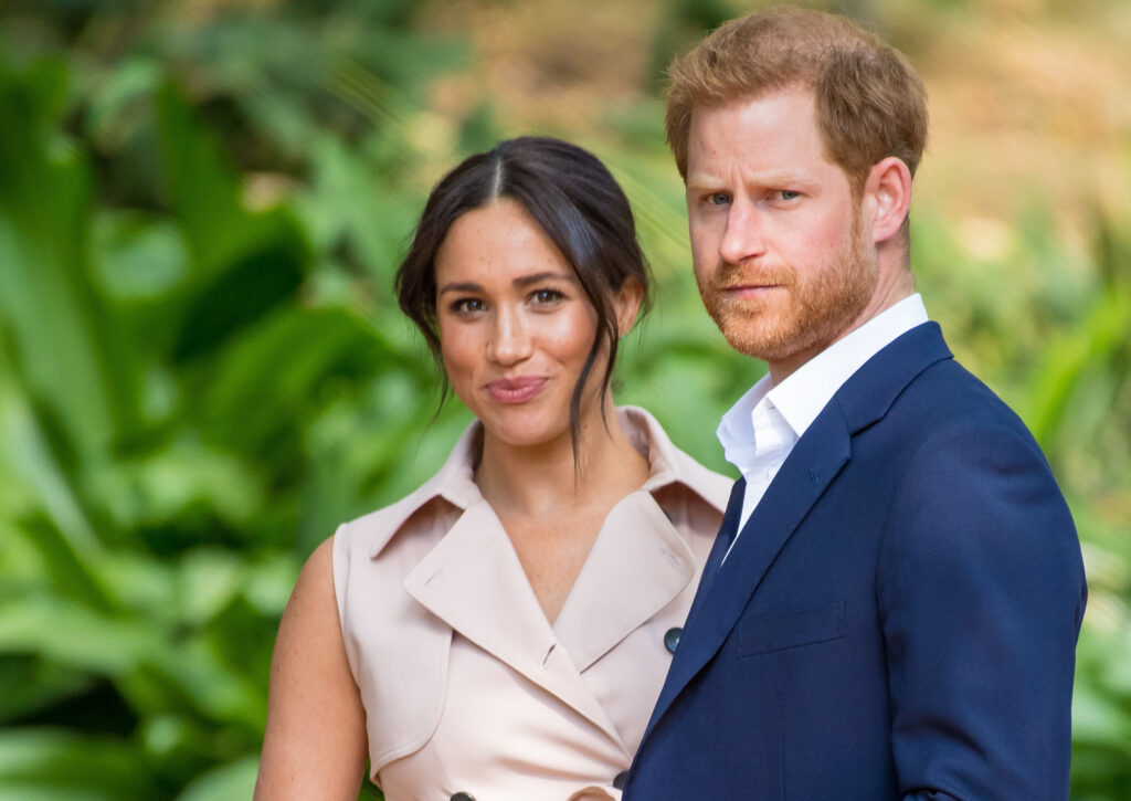Prince Harry and Meghan Markle standing together
