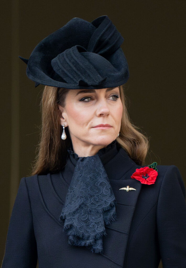 Princess Kate frowning on Remembrance Sunday