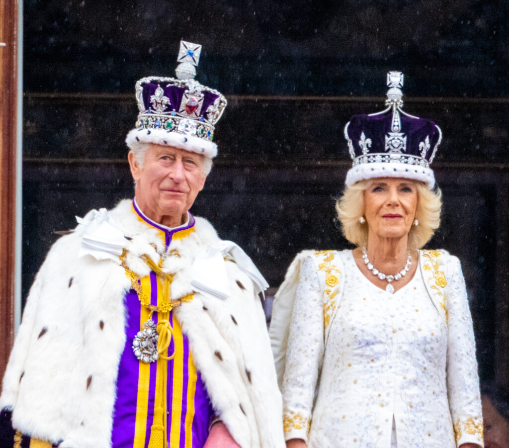 King Charles and Queen Camilla at coronation