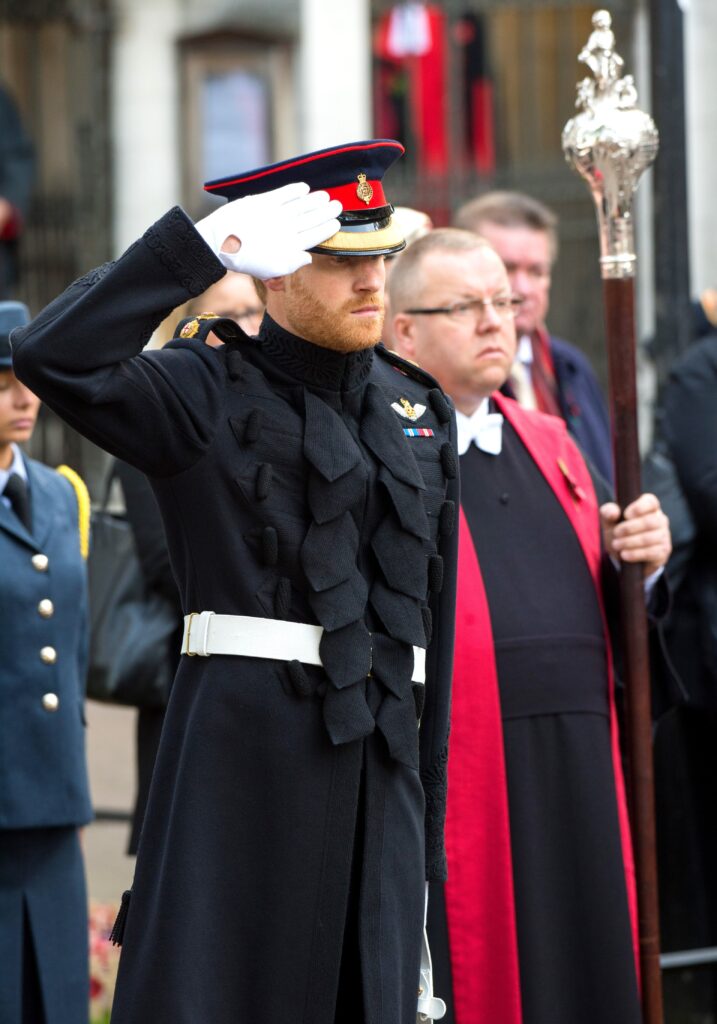 Prince Harry saluting 