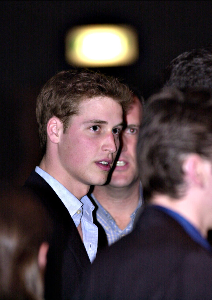 Prince William in 2002 at the charity fashion night