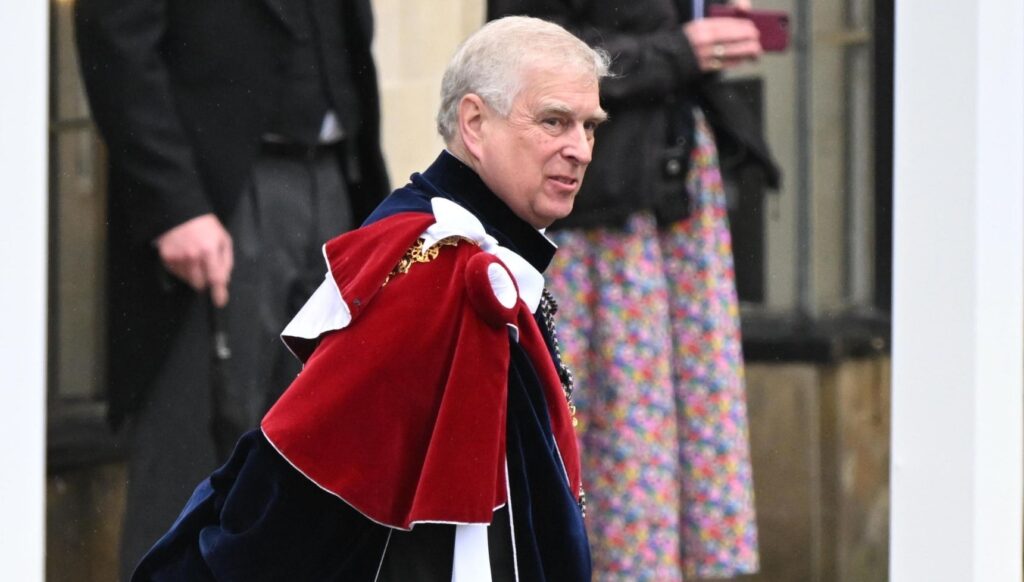 Prince Andrew in royal garb