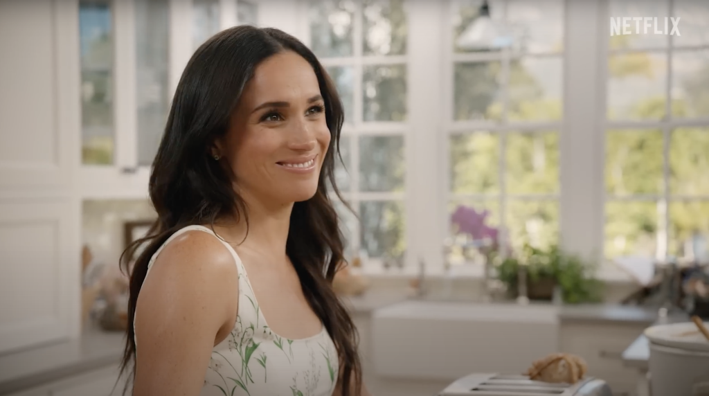 Meghan smiling on With Love, Meghan