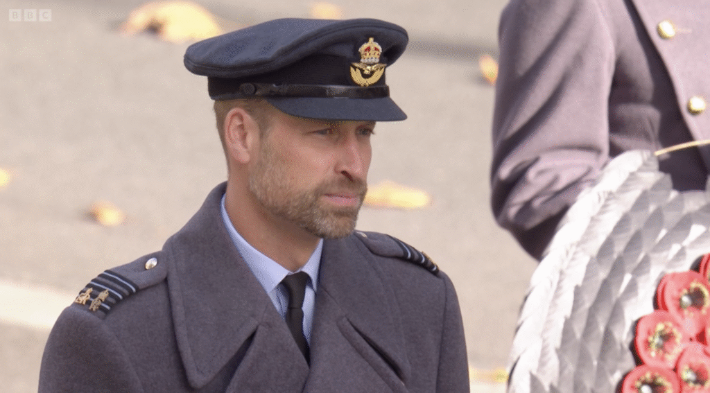 The Prince of Wales during the service