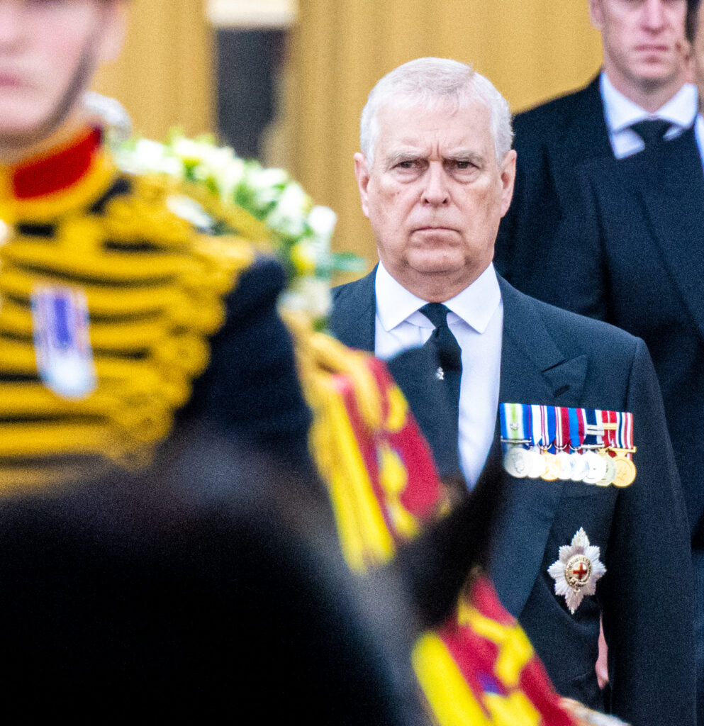 Andrew Mountbatten Windsor at the queen's funeral