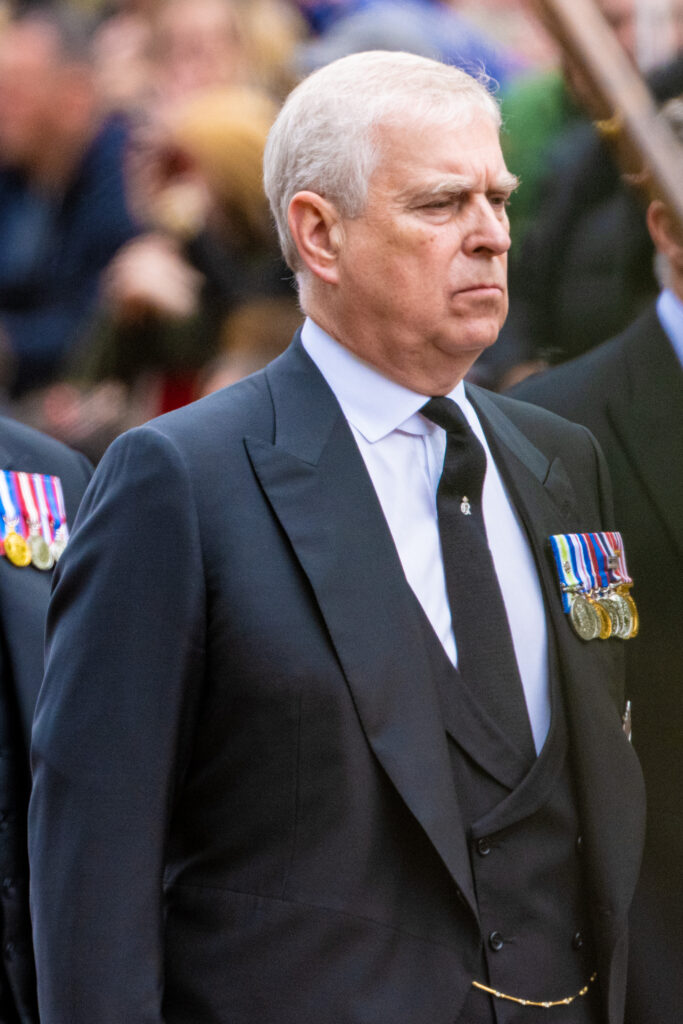 Andrew Mountbatten Windsor at Queen Elizabeth II's funeral