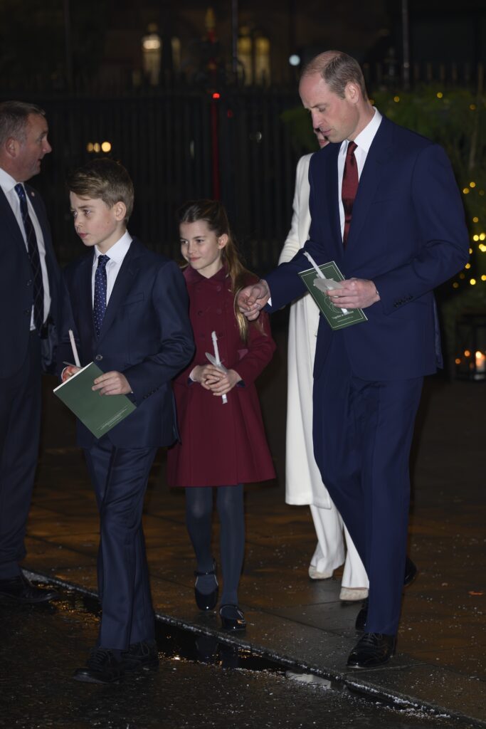 Prince William and his kids at the Christmas concert