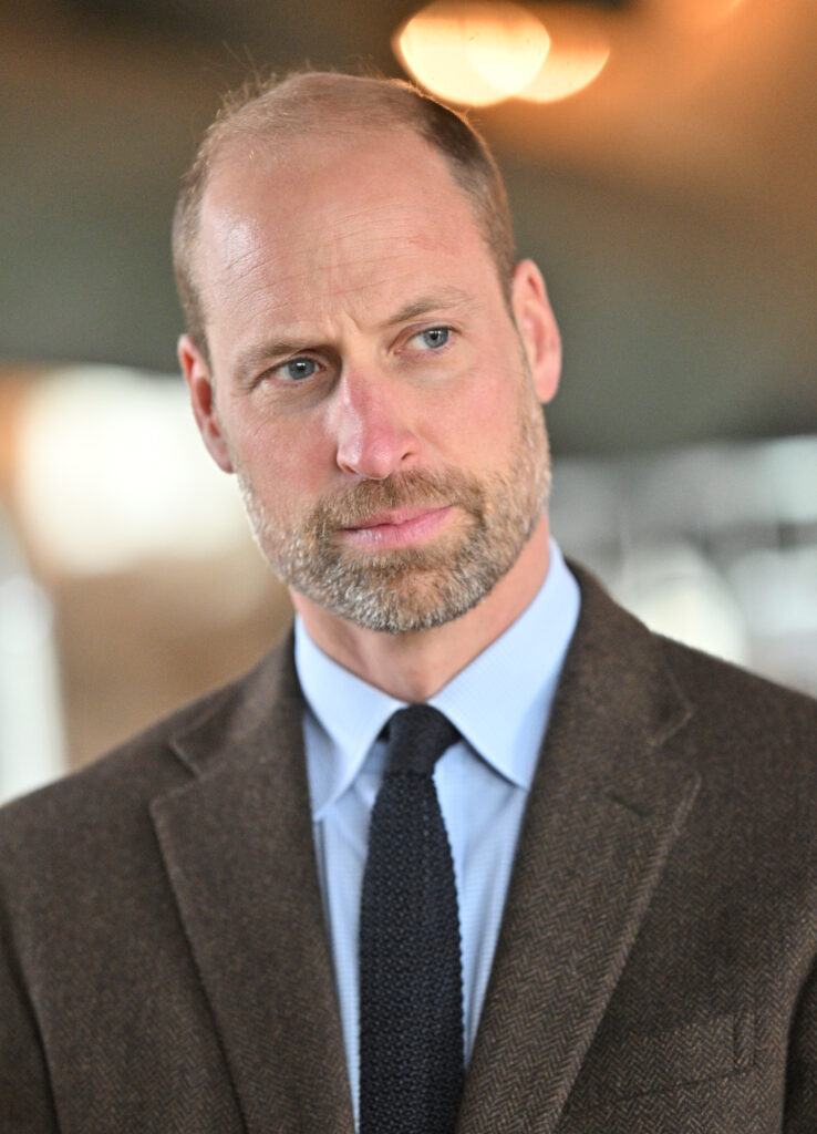 Prince William looking serious