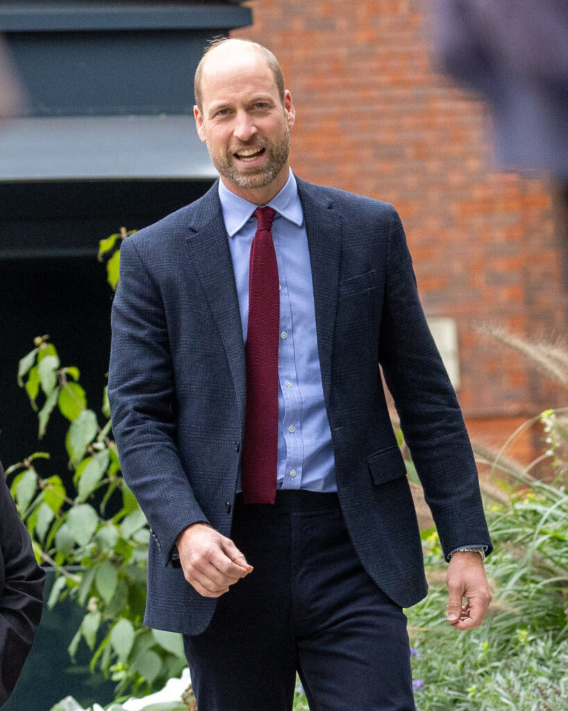 Prince William walking in suit