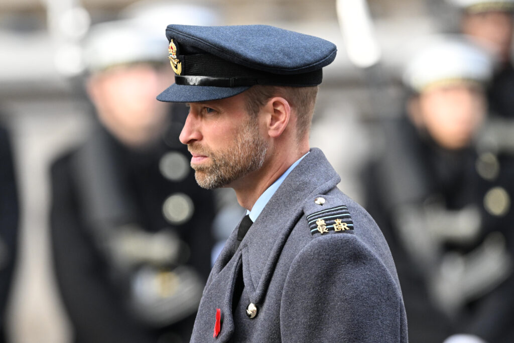 Prince William at the Remembrance Day service 