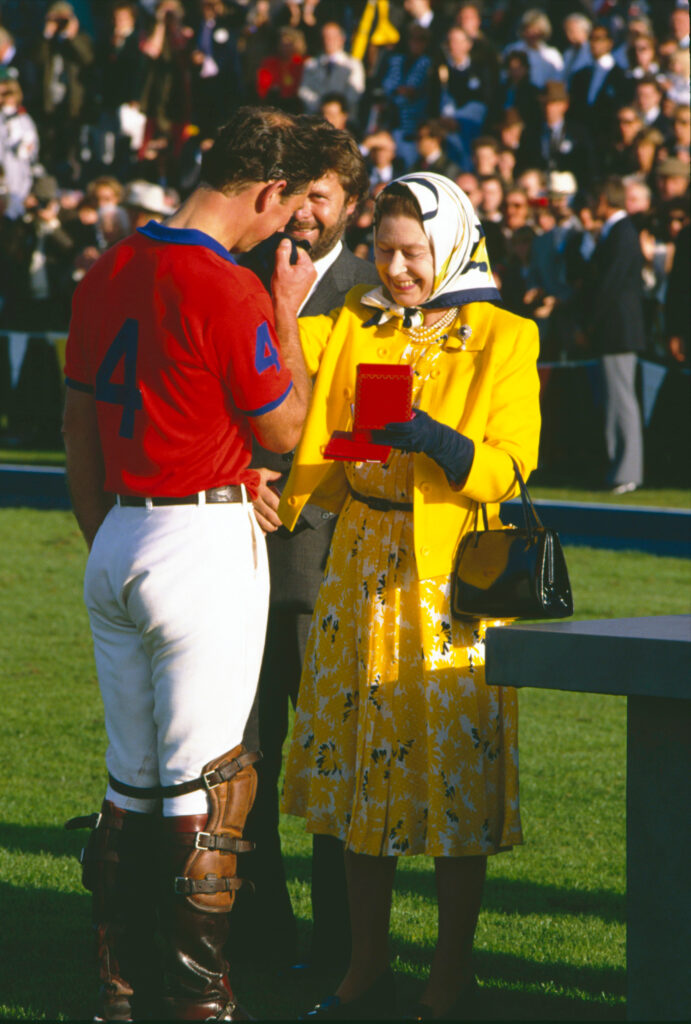 Charles and Queen Elizabeth at the Cartier International polo match in 1988
