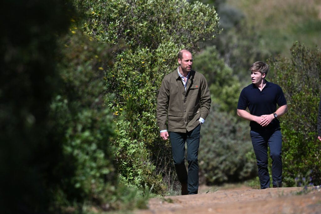 Prince William and Robert Irwin walking together 