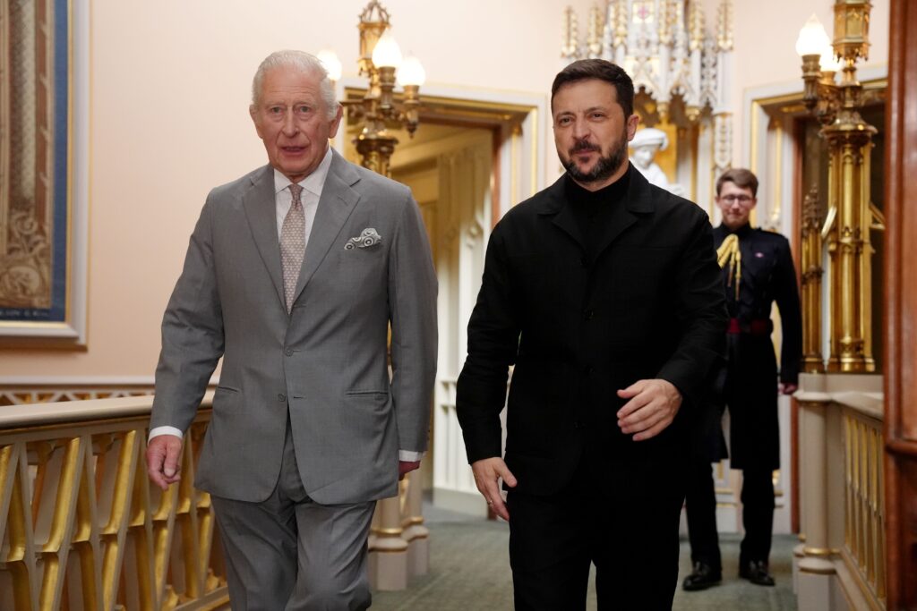 Volodymyr Zelenskyy and King Charles during meeting