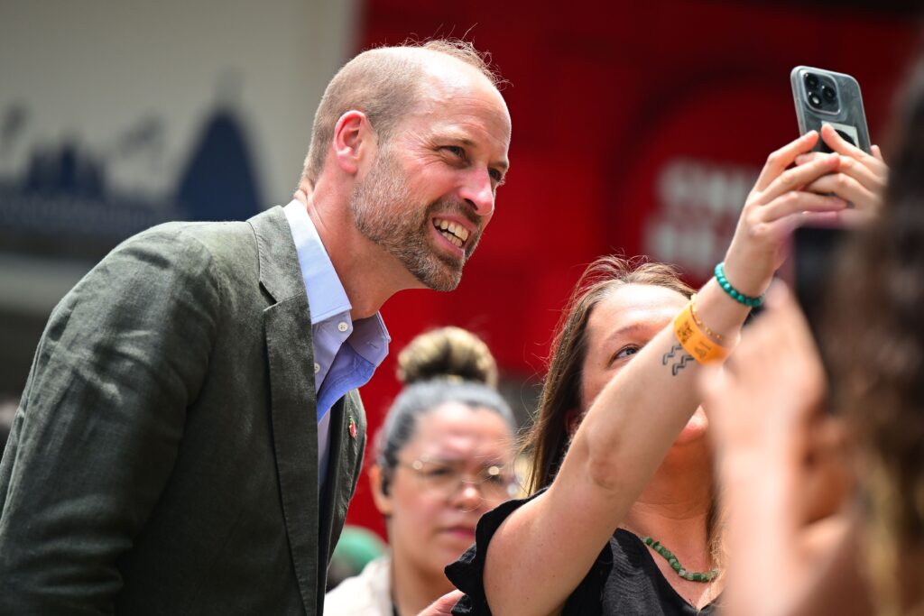 Prince William taking a selfie in Brazil