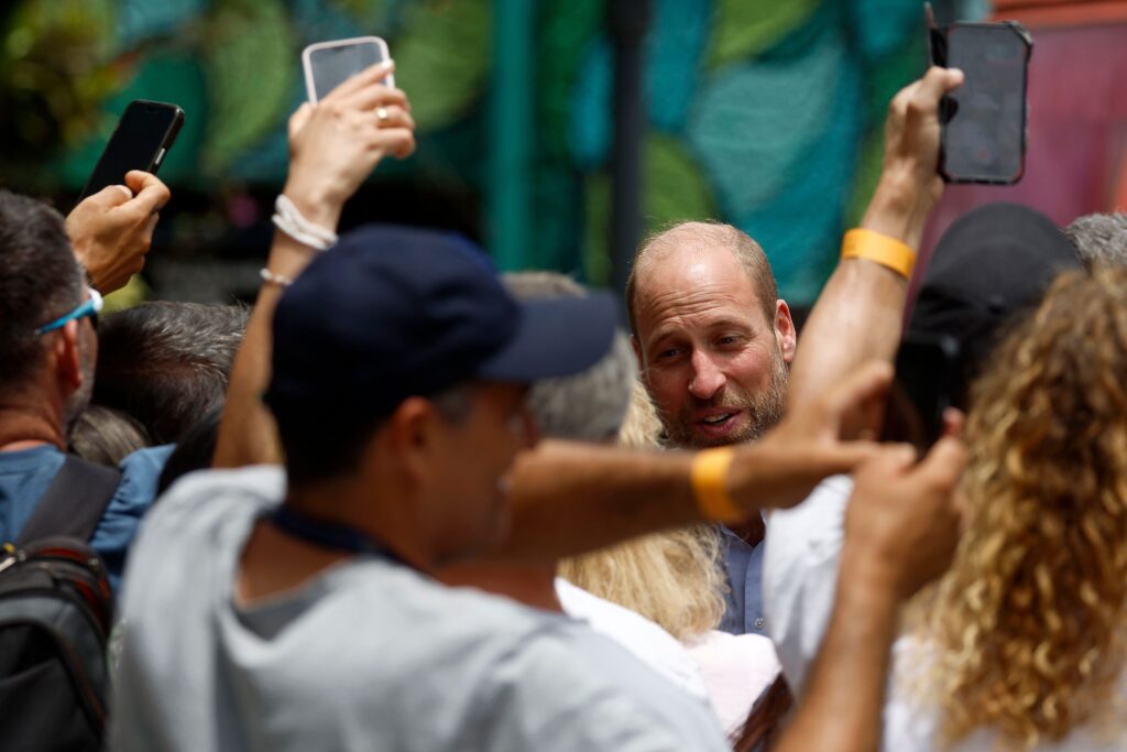 Prince William talking to crowd in Brazil