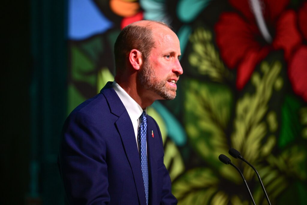 Prince William giving a speech at the United for Wildlife Summit