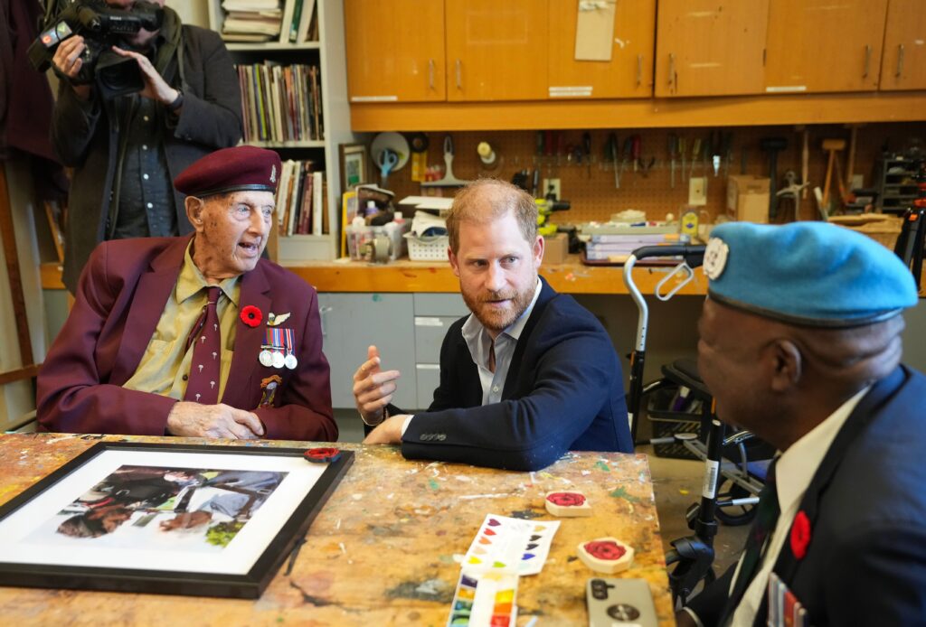 Prince Harry meeting veterans in Canada