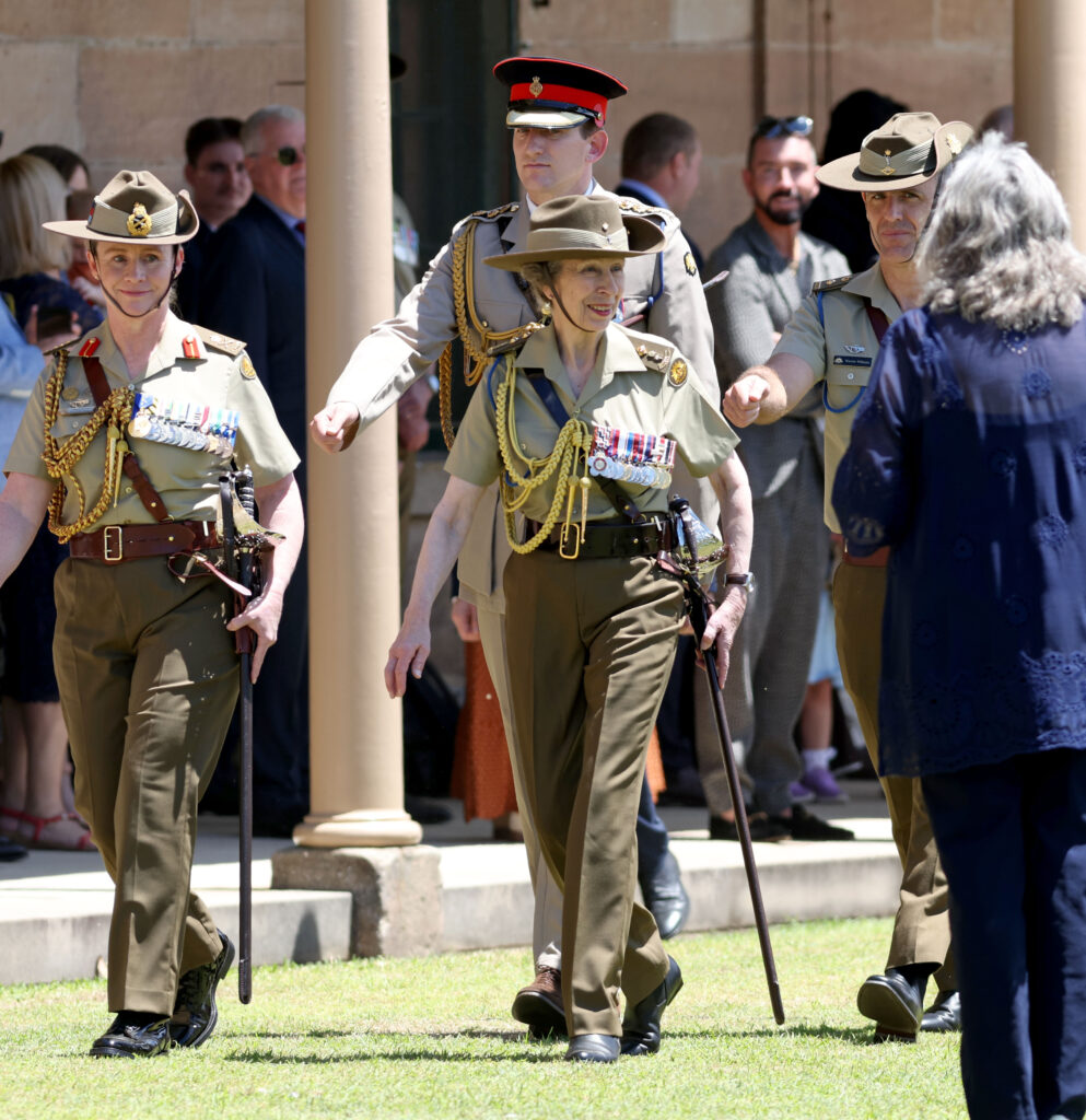 Princess Anne wearing uniform in Australia 