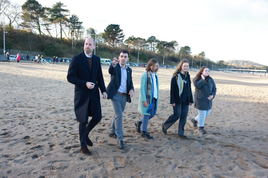 Prince William during North Wales visit