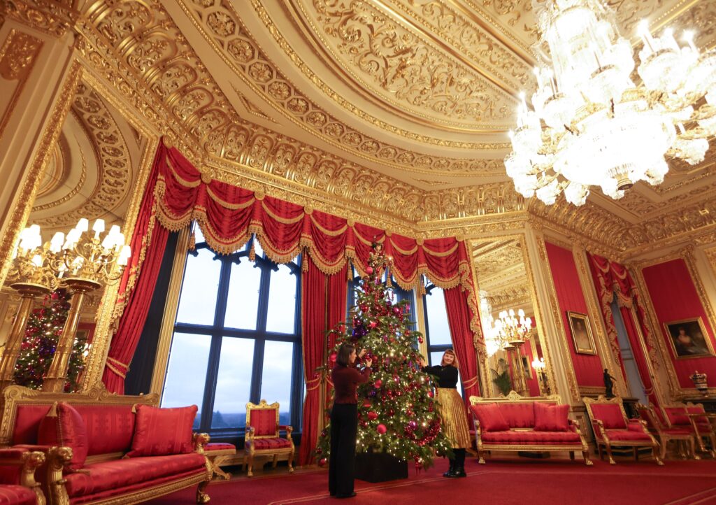 Christmas decorations in Windsor Castle