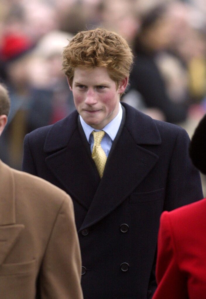 Prince Harry in a suit, aged 18