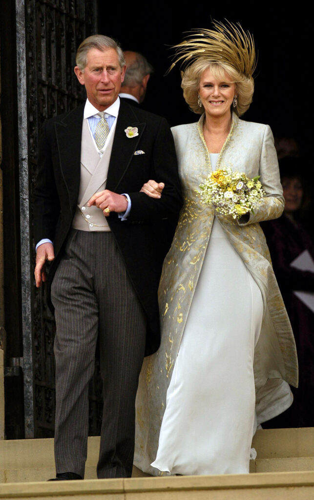 King Charles and Queen Camilla during wedding day
