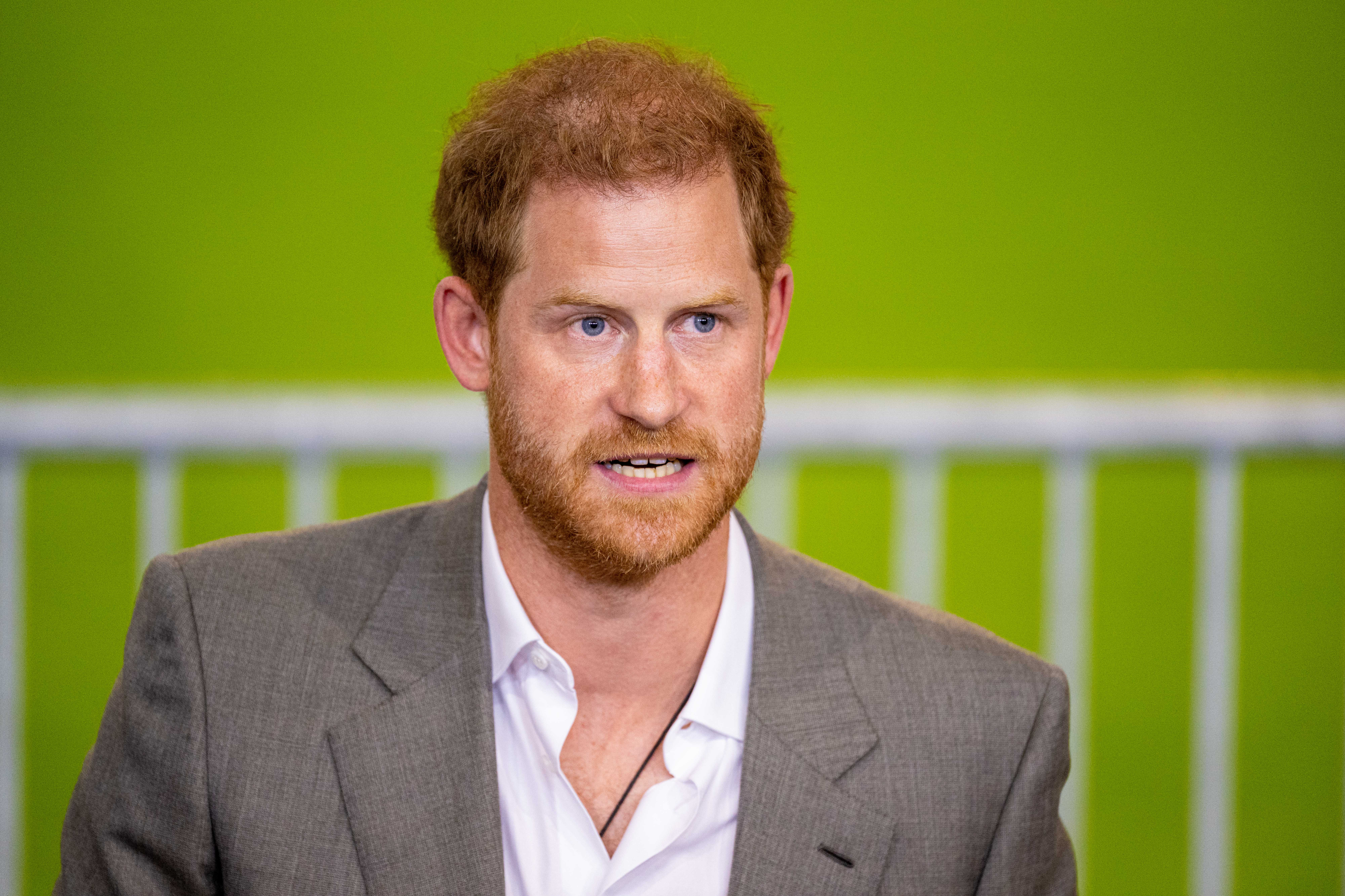 Prince Harry talking